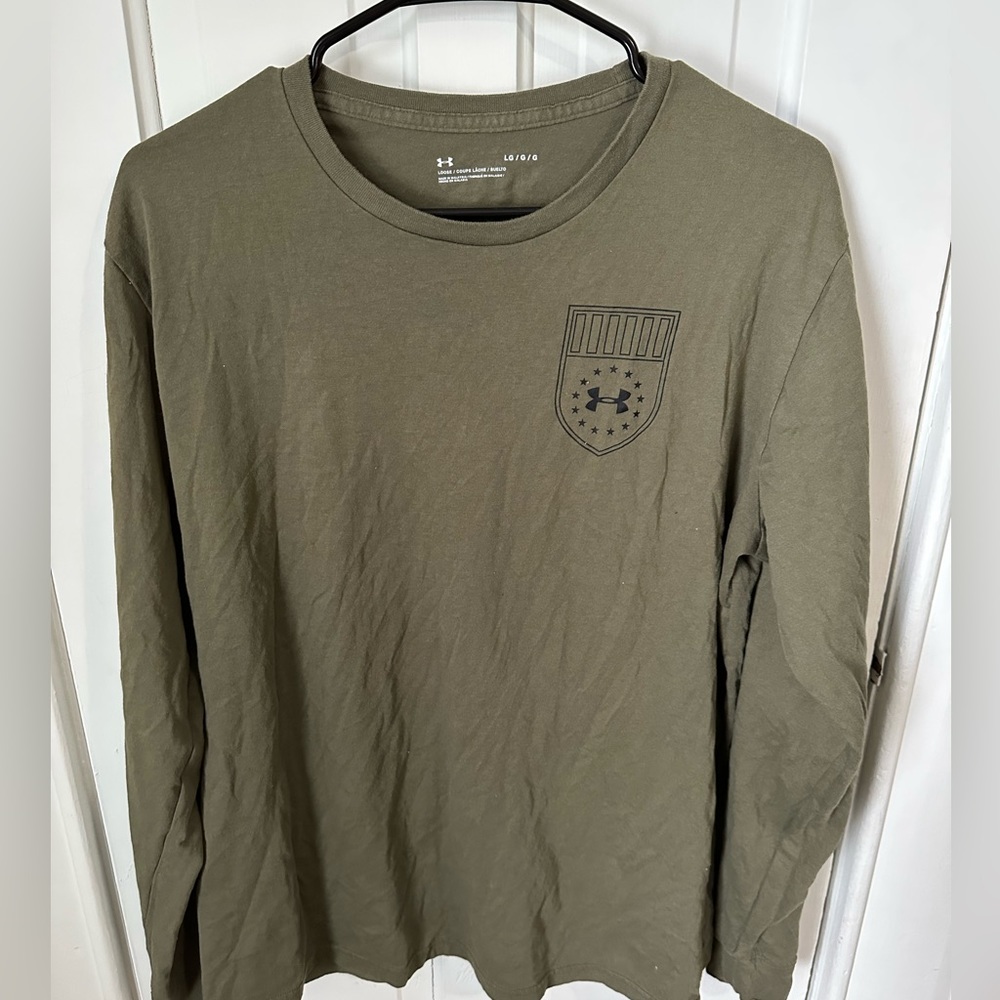 Mens green under armour long sleeve